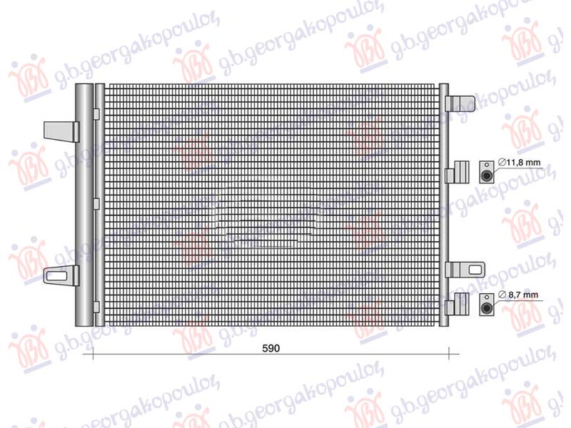 ΨΥΓΕΙΟ A/C ΓΙΑ ΟΛΑ ΒΕΝΖΙΝΗ-ΠΕΤΡΕΛΑΙΟ (570x430x12) (NRF)