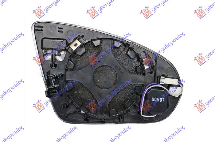DOOR MIRROR GLASS HEATED (W/BLIS) (ASPHERICAL GLASS)