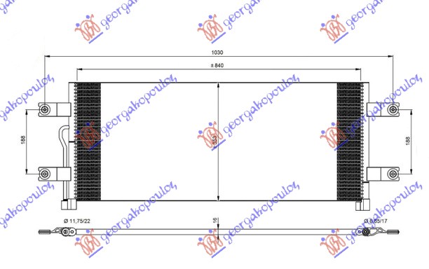 ΨΥΓΕΙΟ A/C ΠΕΤΡΕΛΑΙΟ (85x35x16)