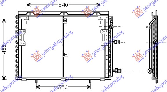 CONDENSER PETROL-DIESEL (600x46x25)
