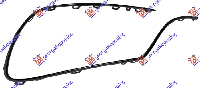 FRONT BUMPER GRILLE MOULDING BLACK POLISHED (S63/S65 AMG)