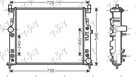 RADIATOR (ALL MODELS)MANUAL/AUTOMATIC+/- A/C (635X530)