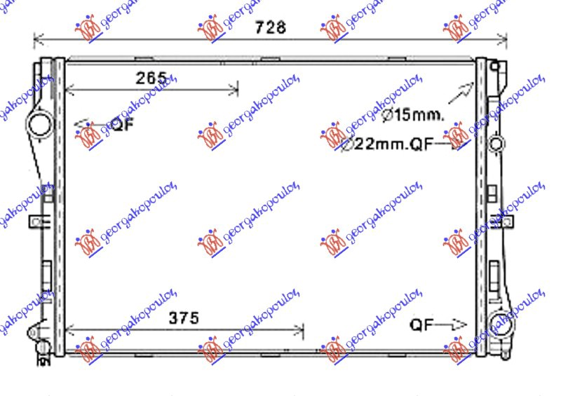 RADIATOR PETROL-DIESEL MANUAL-AUTOMATIC (640x440x26)