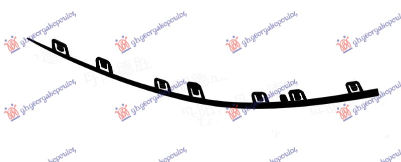 FRONT BUMPER MOULDING LOWER BLACK POLISHED (AMG LINE)