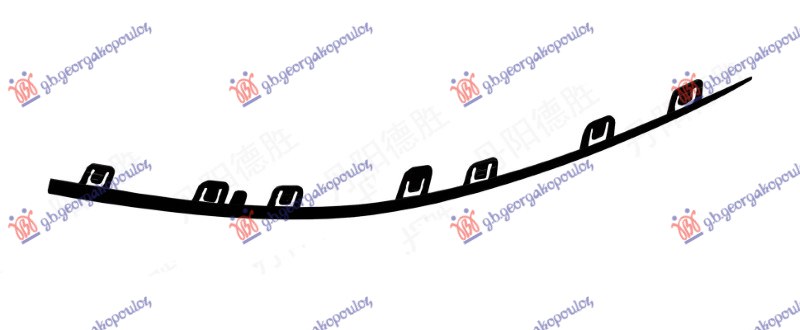 FRONT BUMPER MOULDING LOWER BLACK POLISHED (AMG LINE)