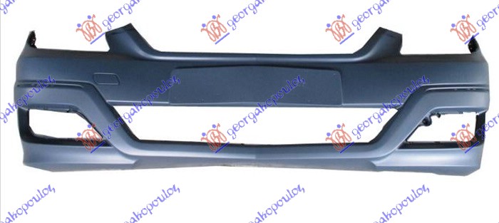FRONT BUMPER PRIMED (W/MOULDING HOLES)