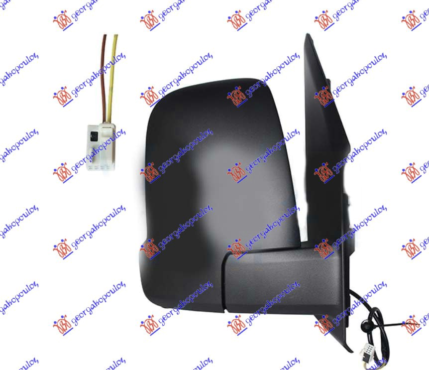 DOOR MIRROR MANUAL (SMALL MIRROR) (W/SIDE LAMP) (2 PIN) (A QUALITY) (CONVEX GLASS)
