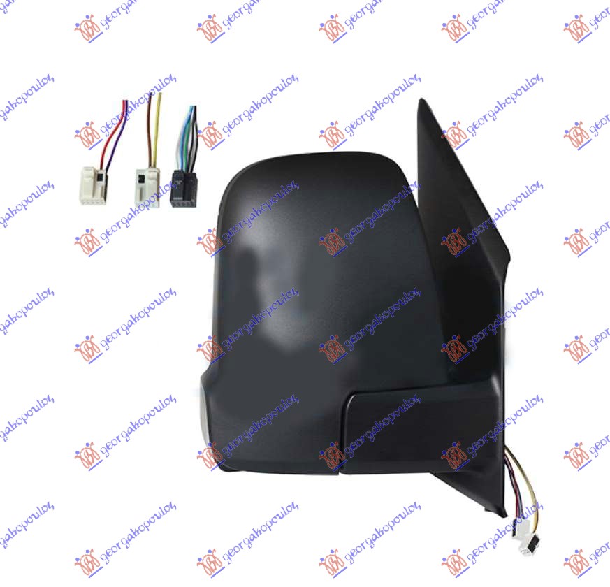 DOOR MIRROR ELECTRICAL HEATED FOLDABLE (SMALL MIRROR) (W/SIDE LAMP) (5+2+2 PIN) (A QUALITY) (CONVEX GLASS)
