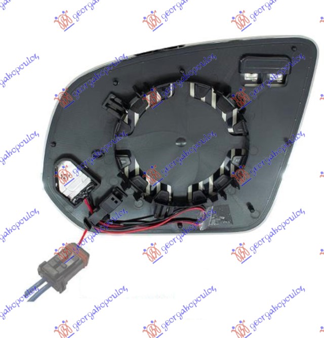 DOOR MIRROR GLASS HEATED (W/BLIS) (ASPHERICAL GLASS)