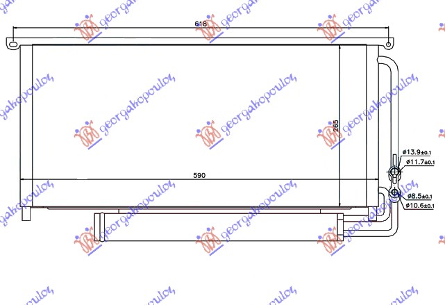 ΨΥΓΕΙΟ A/C 0.7i-6V BRABUS (59x26.5x1.6)