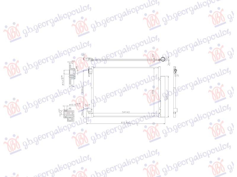 ΨΥΓΕΙΟ A/C 0.9TURBO-1.0i 12V-ELECTRIC(54.1x37.8x1.2) (KOYO)