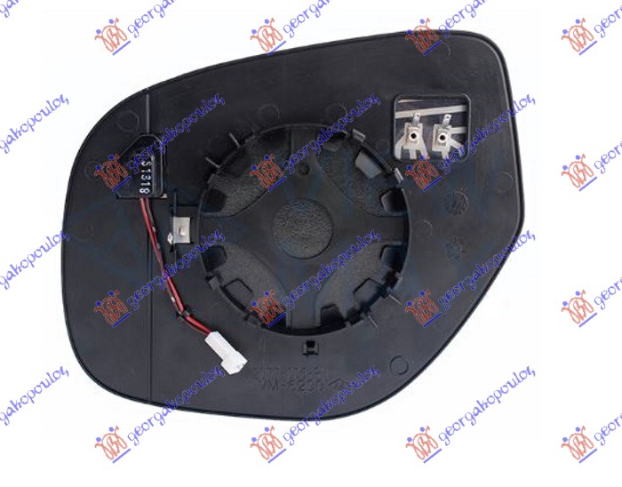DOOR MIRROR GLASS HEATED (W/BLIS) (CONVEX GLASS)