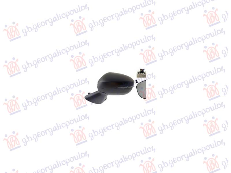 DOOR MIRROR ELECTRICAL HEATED FOLDABLE PRIMED (W/SIDE LAMP & BLIS) (9Pin) (A QUALITY) (CONVEX GLASS)