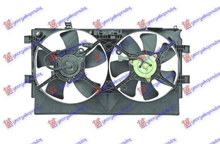 COOLING FAN ASSY TWIN DIESEL 1.8-2.0-2.2 (2+4 PLUGS)