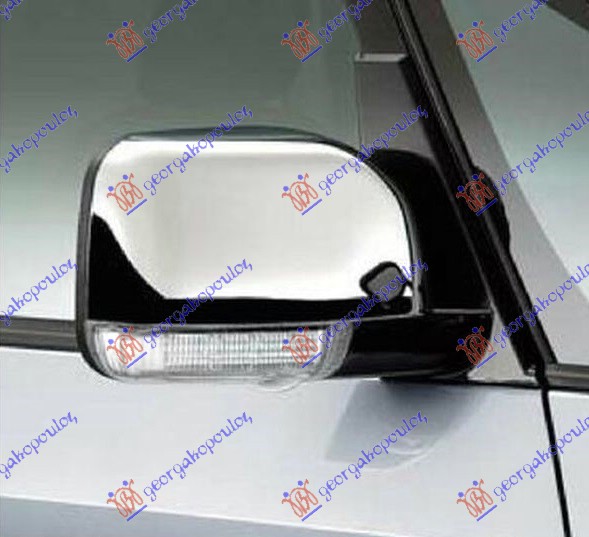 DOOR MIRROR ELECTRICAL FOLDABLE (W/SIDE LAMP)CHROME (A QUALITY) (CONVEX GLASS)