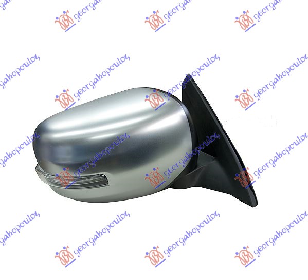 DOOR MIRROR MANUAL CHROME (W/SIDE LAMP)