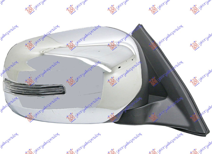 DOOR MIRROR ELECTRICAL CHROME (W/LED LAMP)