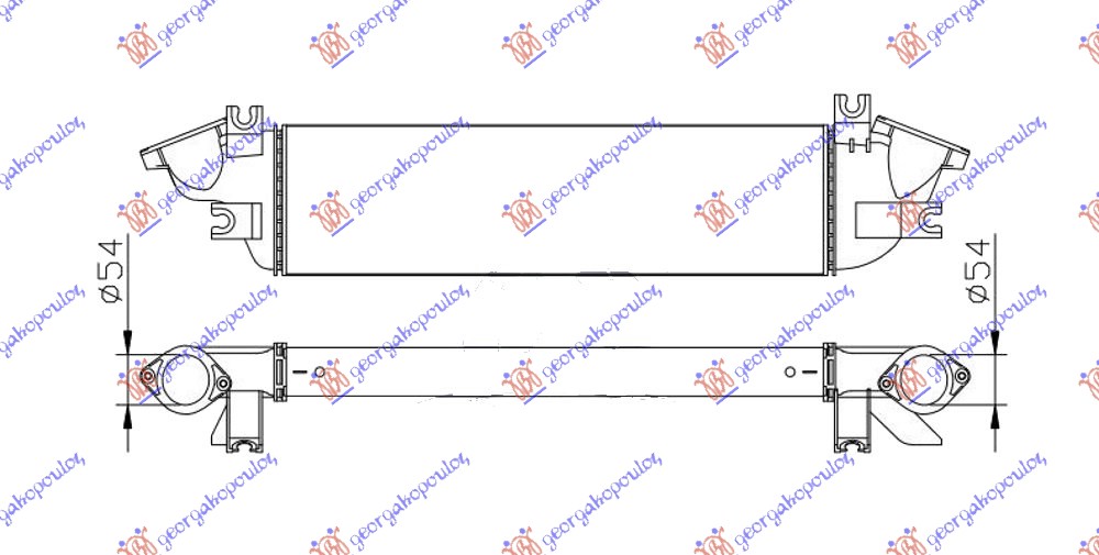 RADIATOR INTERCOOLER 2.4 DI-D DIESEL (575x175x50)