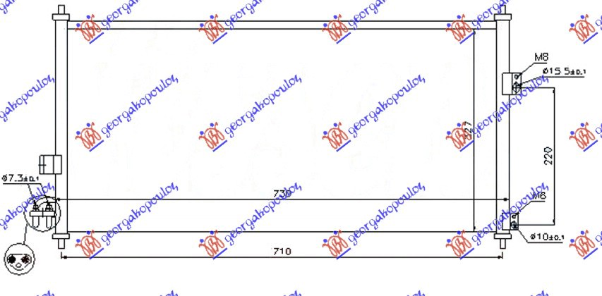 ΨΥΓΕΙΟ A/C ΓΙΑ ΟΛΑ ΒΕΝΖΙΝΗ ΠΕΤΡΕΛΑΙΟ (690x330x16)