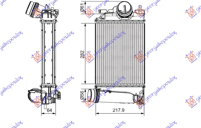 ΨΥΓΕΙΟ INTERC. 1.6 DIG-TURBO (282x217x62)