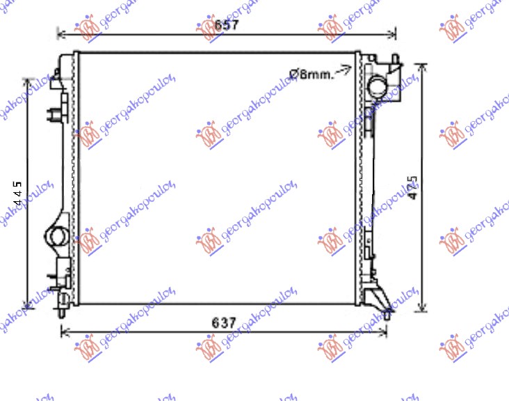 RADIATOR 2.0 PETROL MANUAL-AUTO -1.5dCi DIESEL MANUAL (540x465)