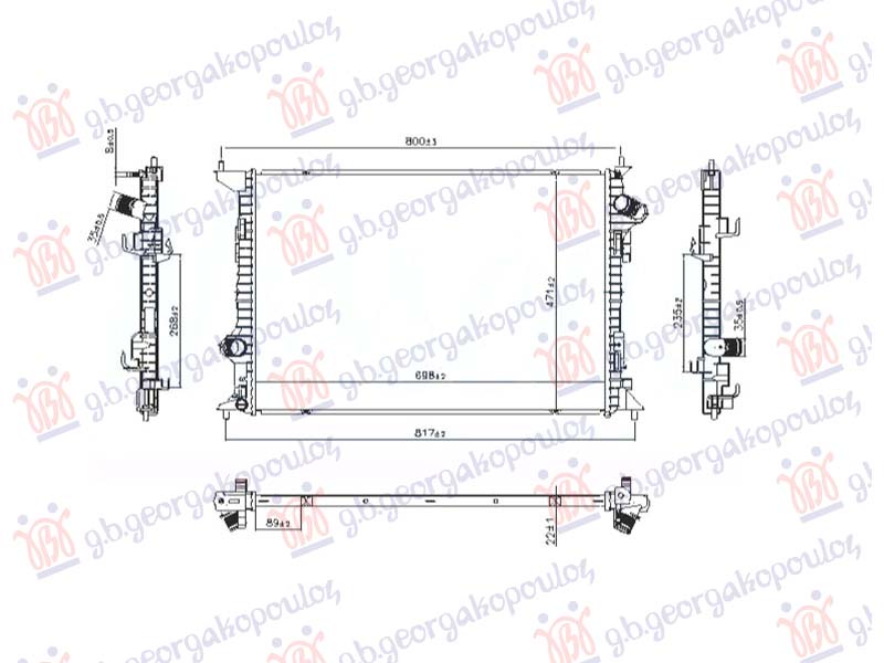 RADIATOR 1.5 DIESEL (698x470) (NRF)
