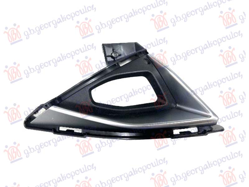 FRONT BUMPER GRILLE W/SILVER MOULDING (W/ FOG LAMP HOLE)