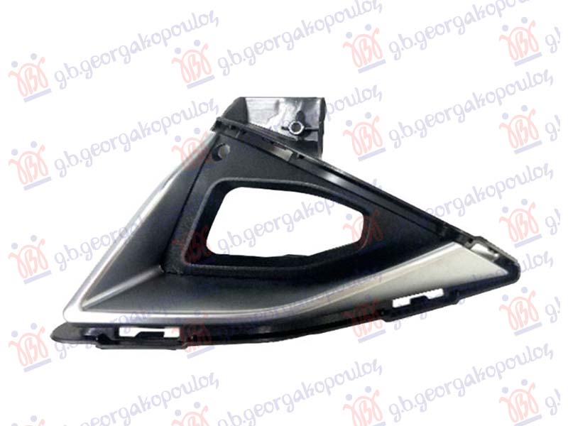 FRONT BUMPER GRILLE W/SILVER MOULDING (W/ FOG LAMP HOLE)