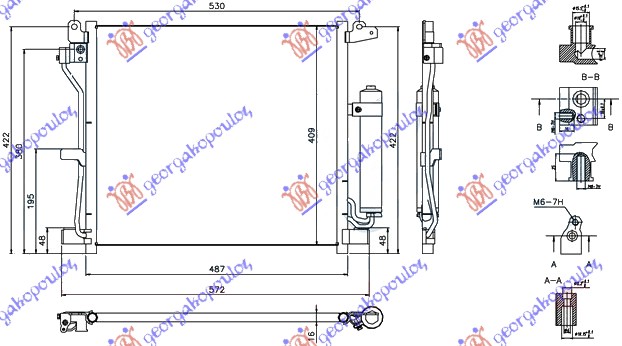 ΨΥΓΕΙΟ A/C 1,5DCi ΠΕΤΡ. (487x409x16) ΒΑΛΒΙΔΑ ΠΑΝΩ ΣΤΟ ΦΙΛΤΡΟ