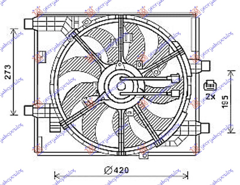 COOLING FAN ASSY 1.6 DIG-TURBO