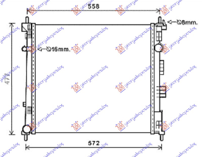 ΨΥΓΕΙΟ ΝΕΡΟΥ 1.5 dCi ΠΕΤΡΕΛΑΙΟ 13- (490x460x27) (MAHLE BEHR PREMIUM LINE)