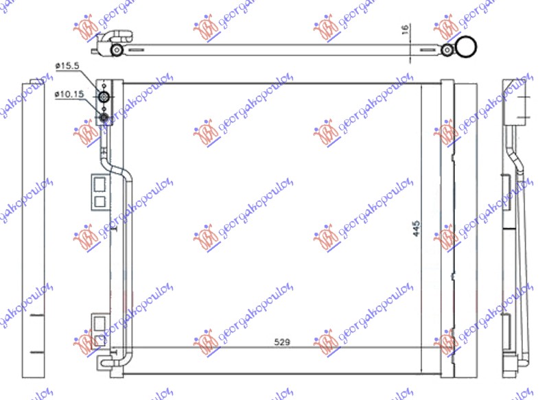 ΨΥΓΕΙΟ A/C 1.5 dCi ΠΕΤΡΕΛΑΙΟ (490x450x16)