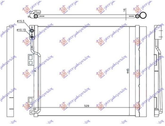 ΨΥΓΕΙΟ A/C 1.5 dCi ΠΕΤΡΕΛΑΙΟ (490x450x16) (KOYO)