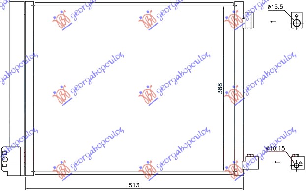 CONDENSER 1.2DIG-1.5i16V (51x38)(HR12DDR