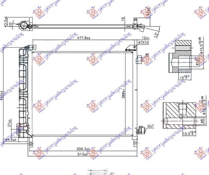 ΨΥΓΕΙΟ A/C 1,2i-12V (51x39) 75PS(HR12DE)