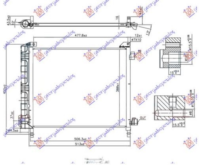 ΨΥΓΕΙΟ A/C 1,2i-12V (51x39) 75PS(HR12DE) (KOYO)