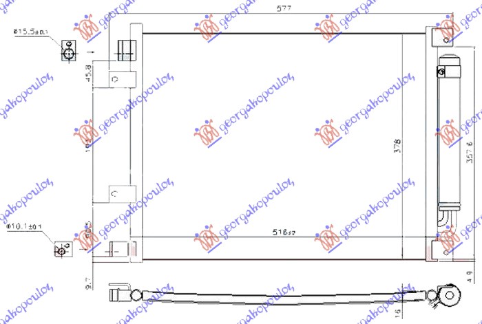 ΨΥΓΕΙΟ A/C 1.5i16V (690x378x16) (HR15DE)