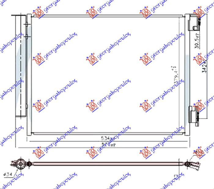 ΨΥΓΕΙΟ A/C ΒΕΝΖΙΝΗ - ΠΕΤΡΕΛΑΙΟ (510x395x12)