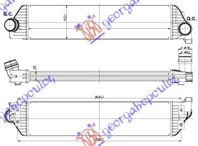 RADIATOR INTERC. 2,3 CDTi (730x173x50)