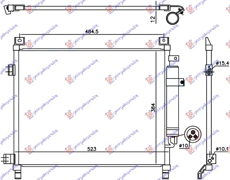 ΨΥΓΕΙΟ A/C 1.2 BENZINH (490x385x12) (KOYO)