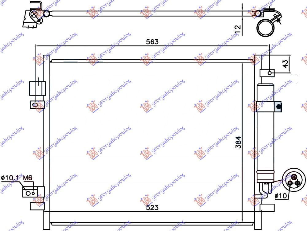 ΨΥΓΕΙΟ A/C 1.2 DIG ΒΕΝΖΙΝΗ - 1.5 dCi ΠΕΤΡΕΛΑΙΟ (490x385x12)