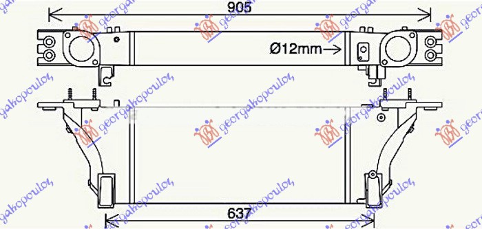 ΨΥΓΕΙΟ INTERCOOLER 3.0 dCi ΠΕΤΡΕΛΑΙΟ (515x225x80)