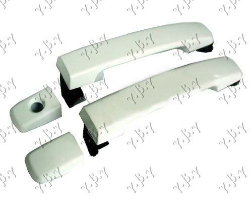 DOOR HANDLE FRONT OUTER BLACK  (& REAR RH=LH)