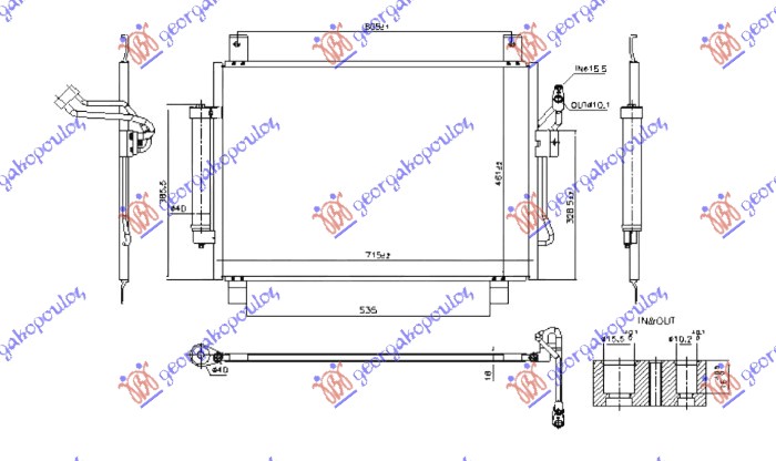 CONDENSER 2.5 HYBRID - 3.5 PETROL (715x461) (NISSENS)