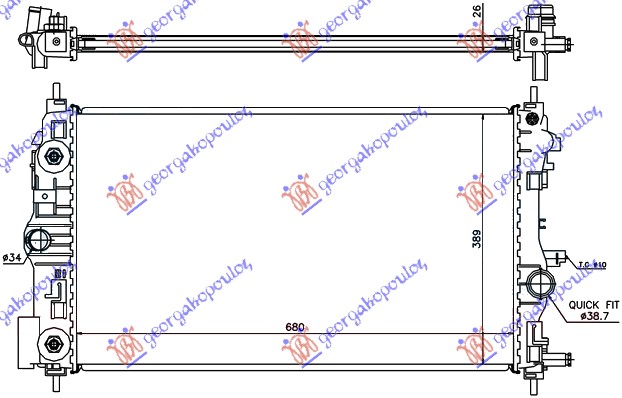RADIATOR 1.4-1.6 TURBO PETROL AUTOMATIC (680x395)