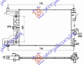 RADIATOR 1.6 PETROL (-AC)(580x390x16) AUTOMATIC (KOYO)