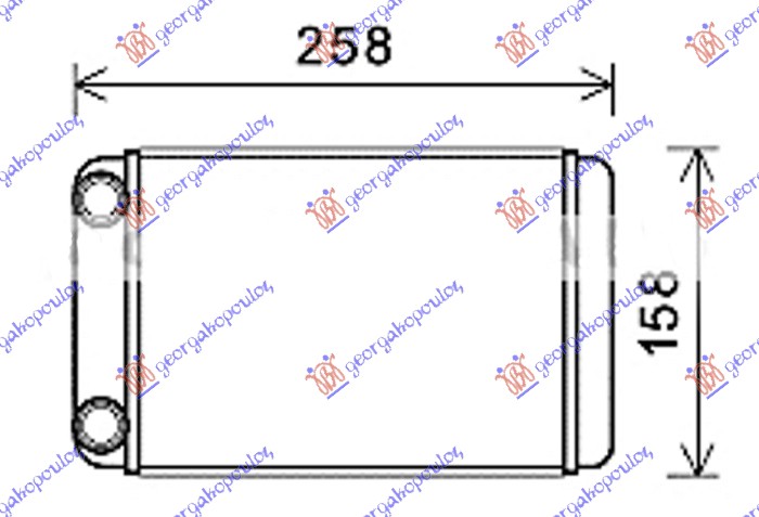 HEATER RADIATOR (205x155x32)