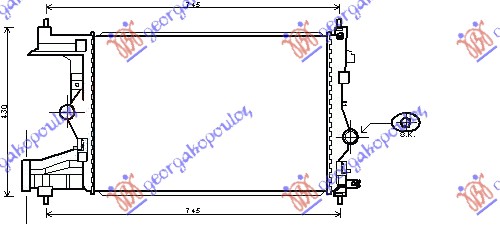 RADIATOR 1.3-1.7 DIESEL (580x395)