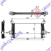 RADIATOR INTERCOOLER 1.4-1.6TPET-1.3-1.7CDTI (56x28)