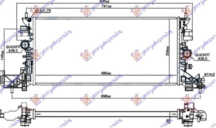 ΨΥΓΕΙΟ ΓΙΑ ΌΛΑ ΒΕΝΖΙΝΗ/ΠΕΤΡΕΛΑΙΟ TURBO (680x305x26)